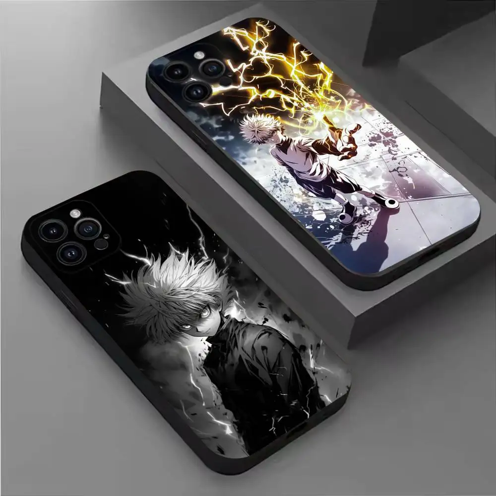 

Anime H-Hunter K-Killua Phone Case For iPhone 17,16,15,14,13,12,11 Plus,Pro Max,XS,X,XR,SE,Mini,8,7,Soft Silicone Black Cover