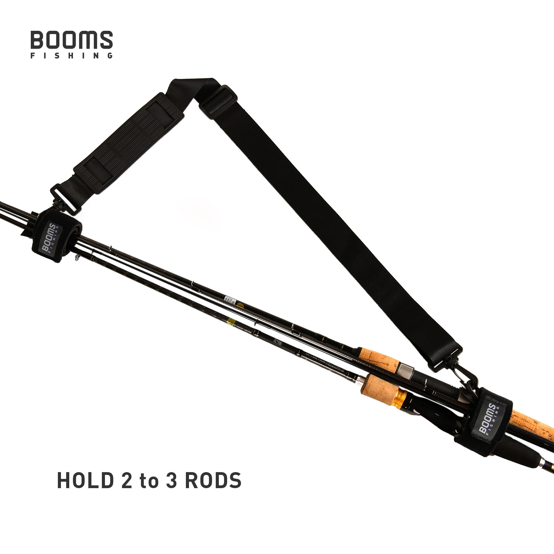 Booms Fishing RS4 Rod Carry Strap Sling Shoulder Belt Black Fishing tool accessories