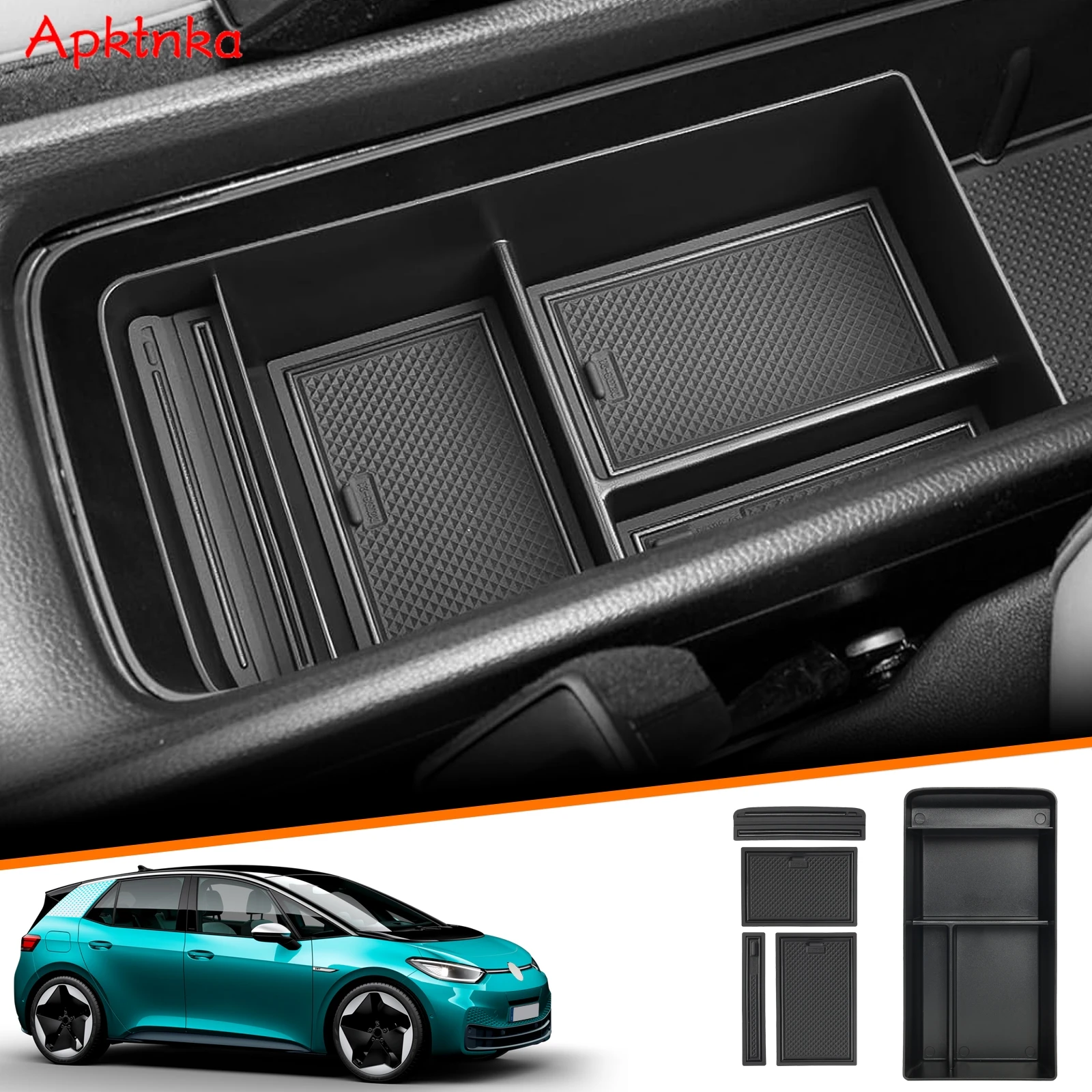 Für VW ID3 ID.3 Cupra Born 2021 2022 2023 2024 2025 Armlehne Aufbewahrungsbox Mittelkonsole Organizer Container Palettenhalter Tablett