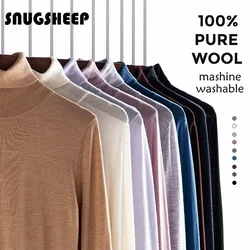 washable wool pullover women turtleneck sweater fashion tops autumn womens clothing elegant knit sweaters ladies top long sleeve