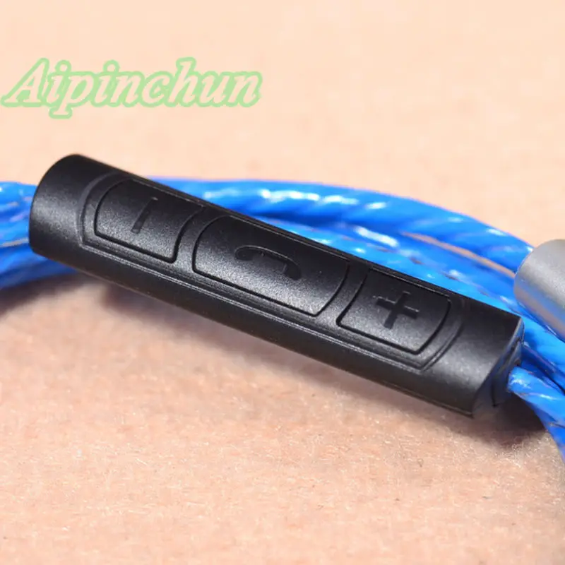 Aipinchun 3,5 мм 4-полюсный разъем для самостоятельной сборки наушников, аудиокабель, микрофон, для ремонта регулятора наушники, провод провода OFC