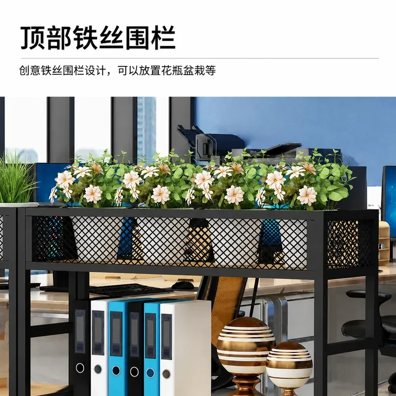 Customizable Wholesale Office Flower Slot Cabinet Screen Partition Industrial Style Low Table Book Locker for Restaurant