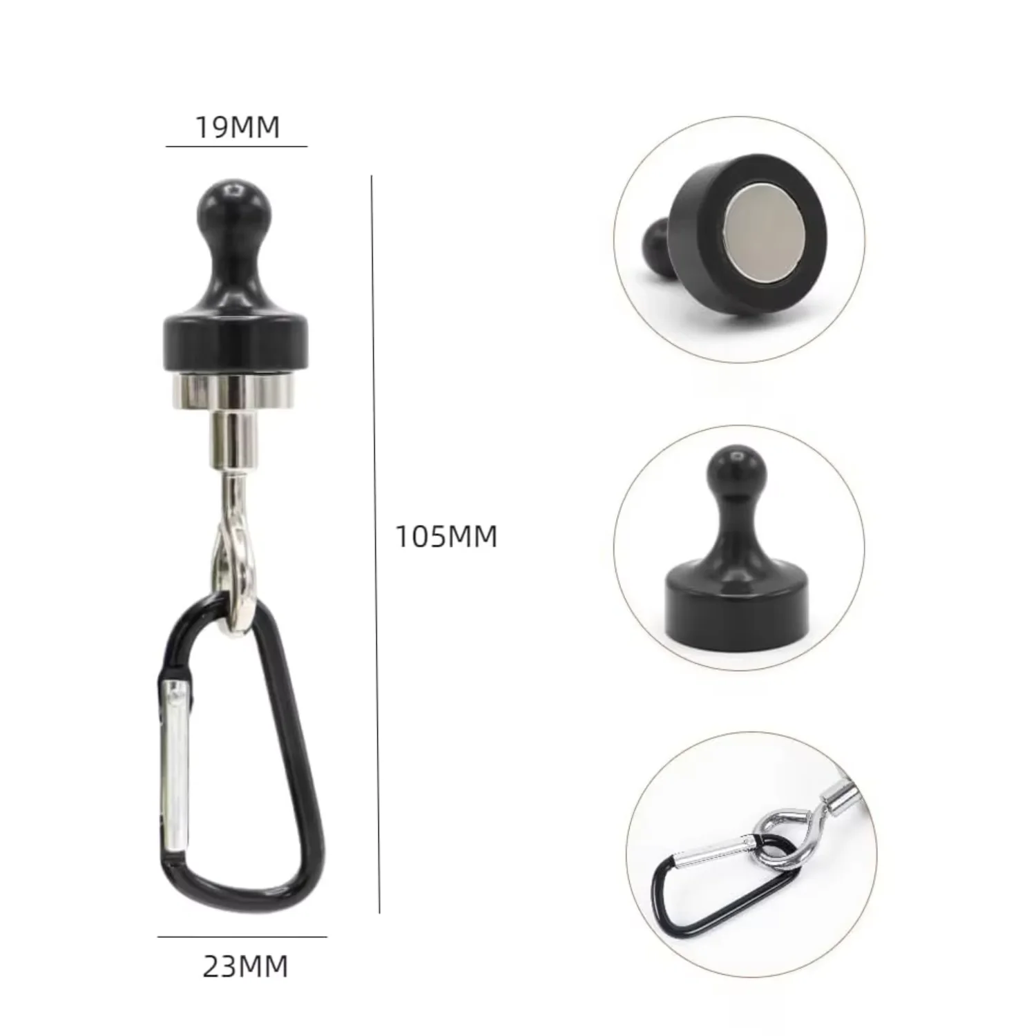

Tent Canopy Magnet Clip Hanger with Carabiner Camp Lantern Hook Cool Gear Camping Supply
