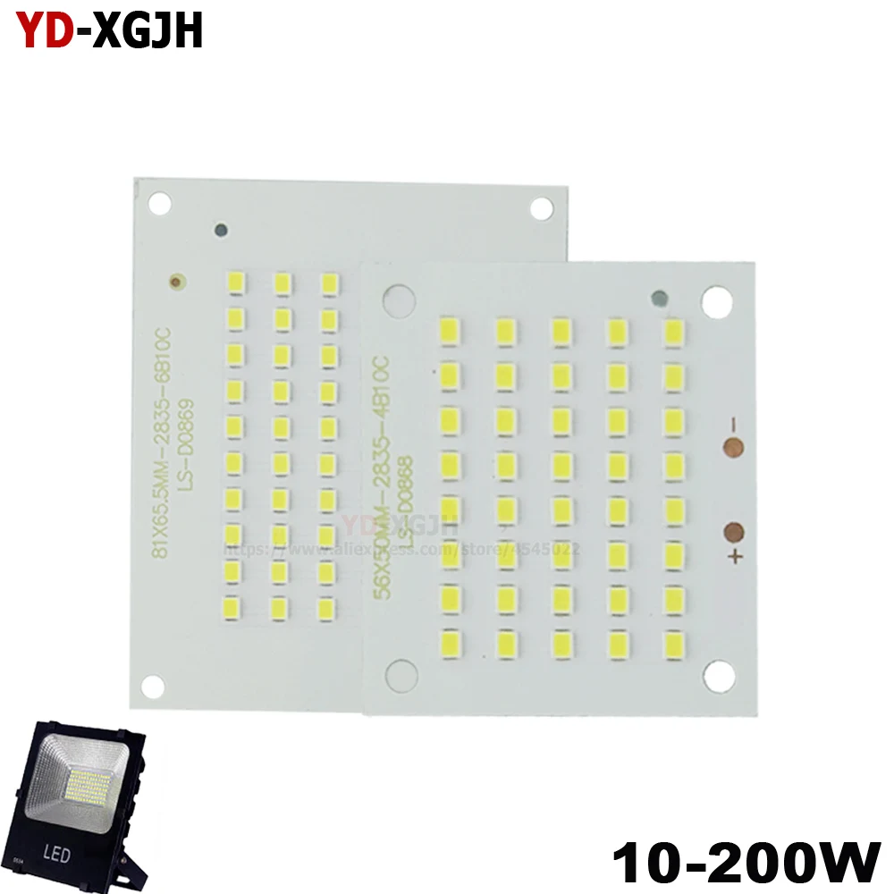 High-Power LED Flooding PCB SMD 2835 Led PCB Board  10- 200W Aluminum for Stadium Workshop Supermarket Replace accessories