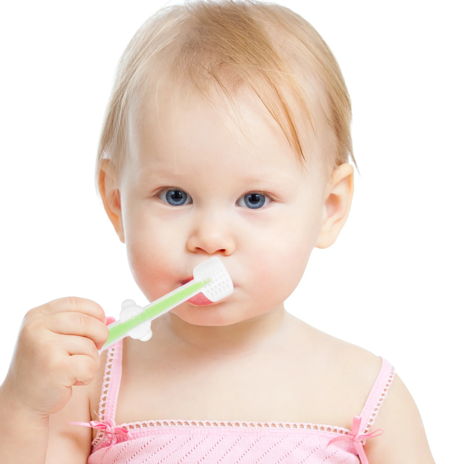 

Children's Silicone Toothbrush Newborn Gum Three Piece Suit Baby Tongue. Cleaner for Newborns Toddler