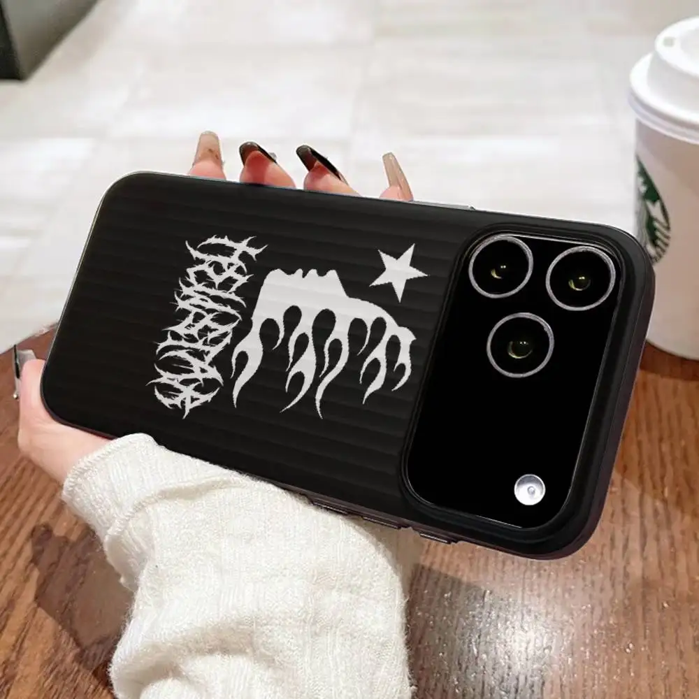 H-HELLSTAR-R Logo For IPhone 17 16 15 Plus Pro Max 12 14 Plus 11 13 Wave Corrugated Stripe Funda Phone Cover view 5