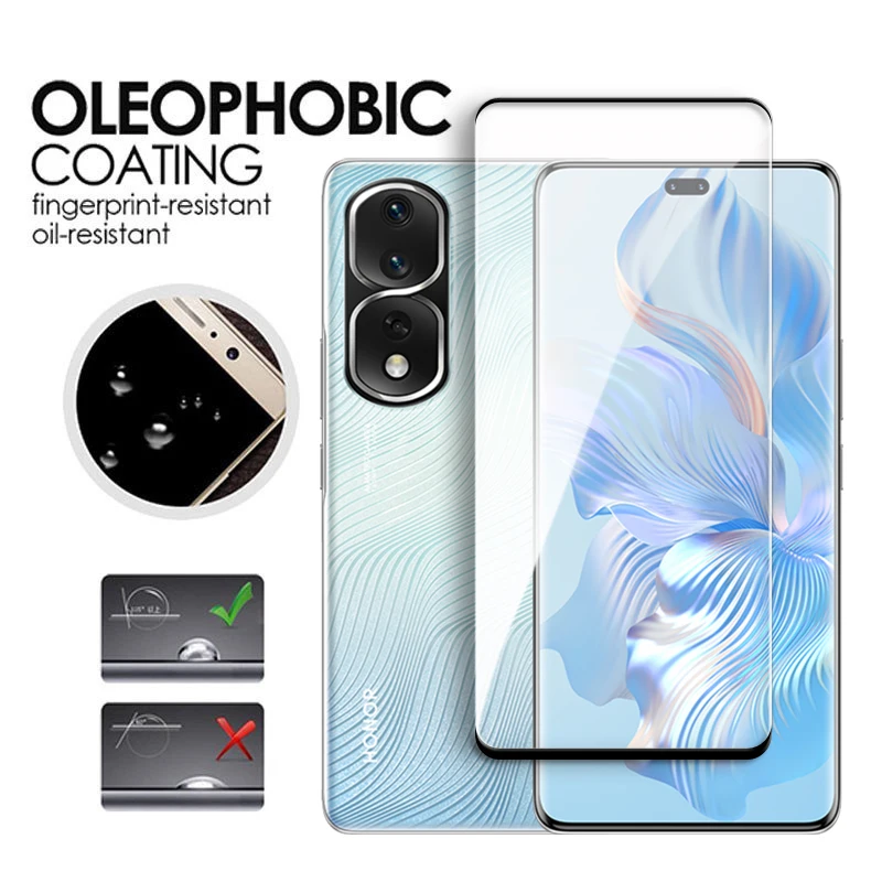 For Honor 80 Pro Glass 3D Full Cover Curved Screen Protector Honor 80 70 60 50 30 Pro Tempered Glass For Honor 80 Pro Lens Film