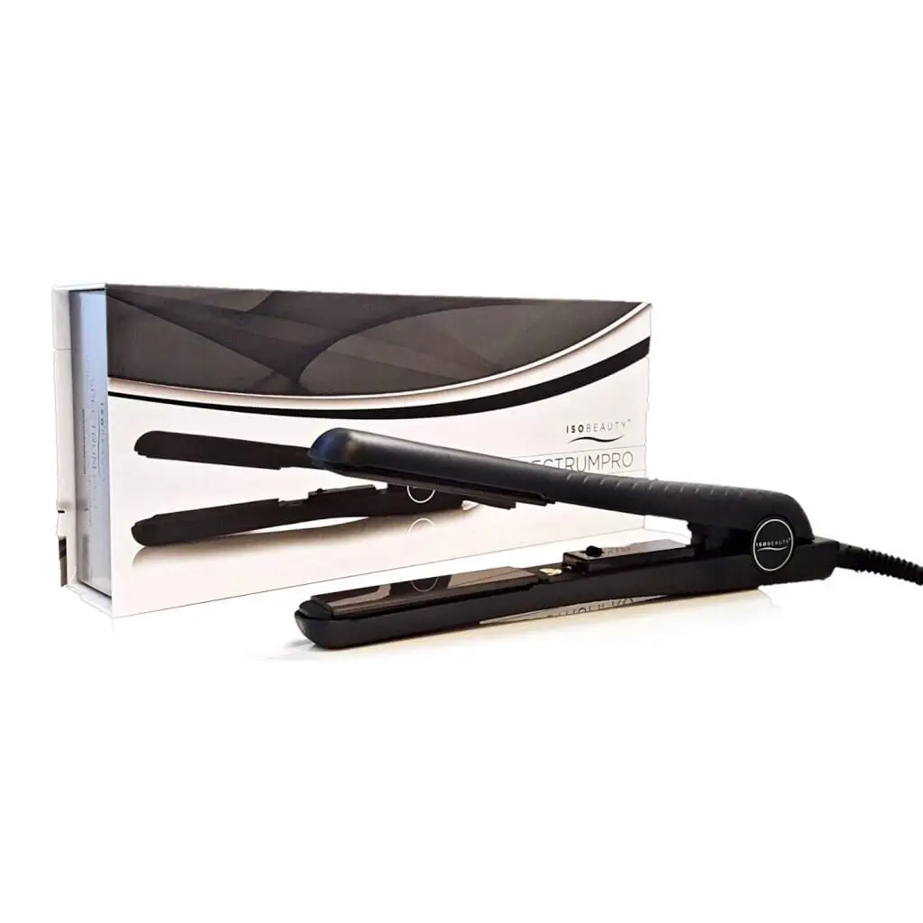

Professional Hair Straightener with Solid Ceramic Floating Plates, Fast Heating & Adjustable Temperature, 8ft Swivel Cord