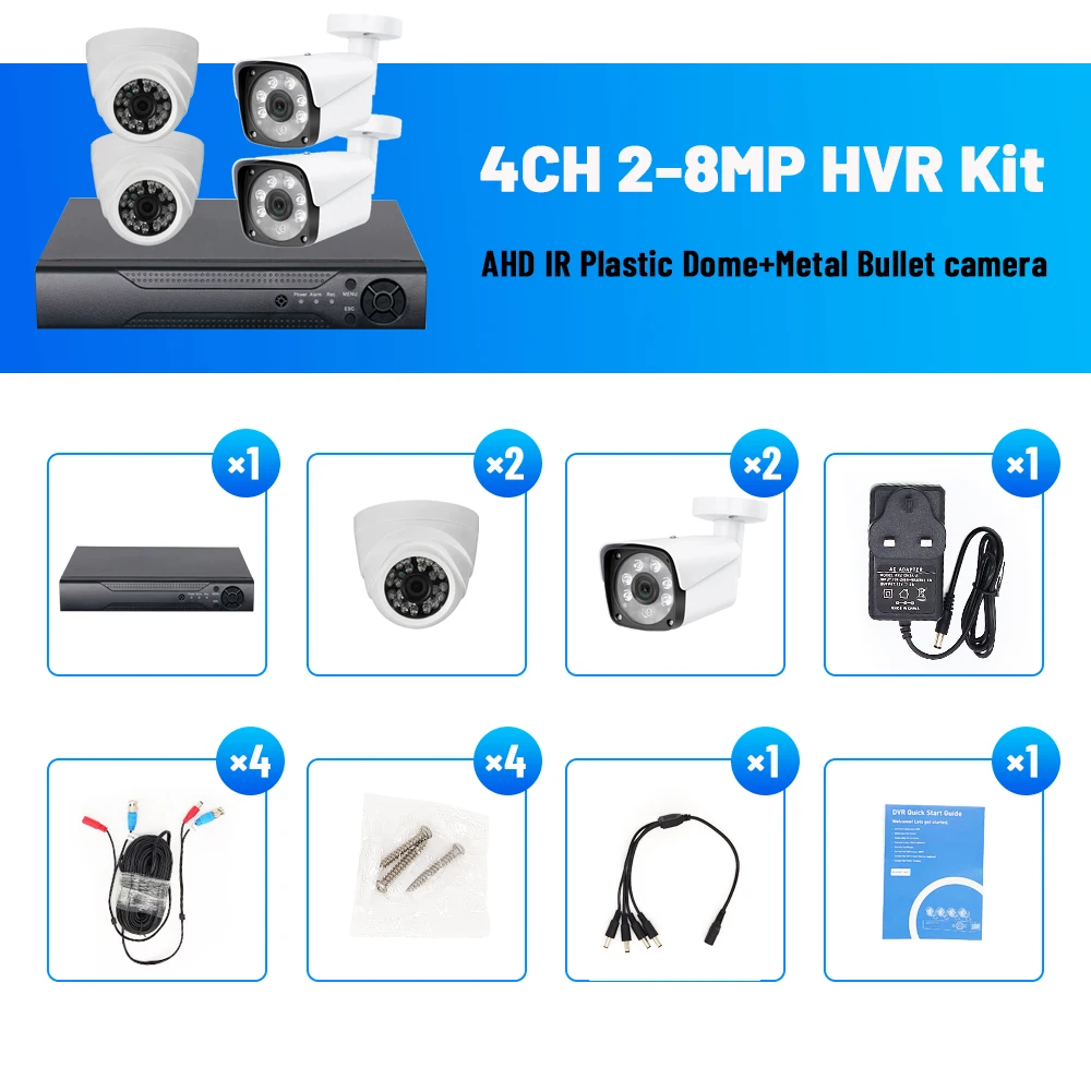 Wesecuu Cctv Home Security System Outdoor Security Camera Ahd Dvr Kit Cctv Systeem Camera Analoge Camera