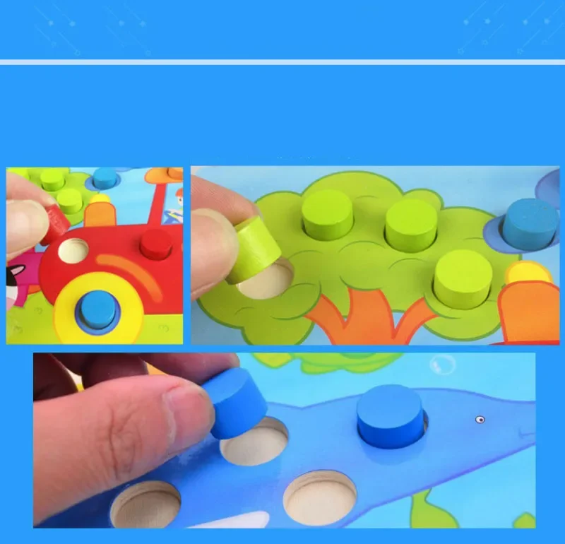 Farb kognition brett montessori Lernspiel zeug für Kinder Holz spielzeug Puzzle frühes Lernen Farb spiel spiel cl0545h