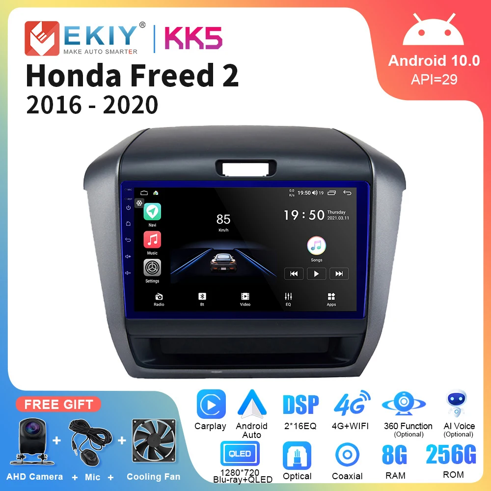 

Автомагнитола EKIY KK5 2 Din Android для Honda Freed 2 2016-2020 стерео Carplay мультимедийный плеер навигация GPS Авторадио 2 Din DVD