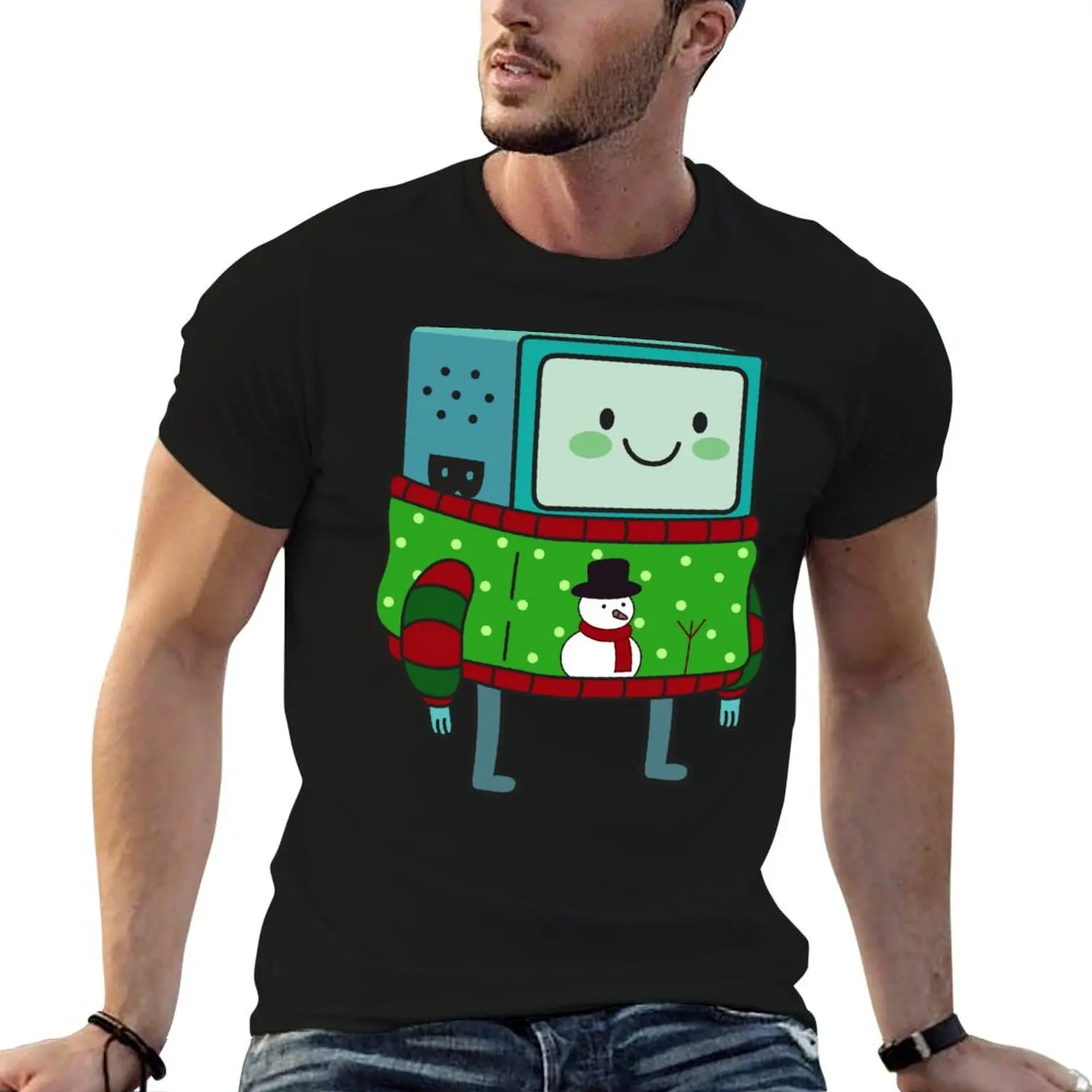 

BMO Sweater T-Shirt cotton tshirt 100% anime t shirts for man T-Shirt