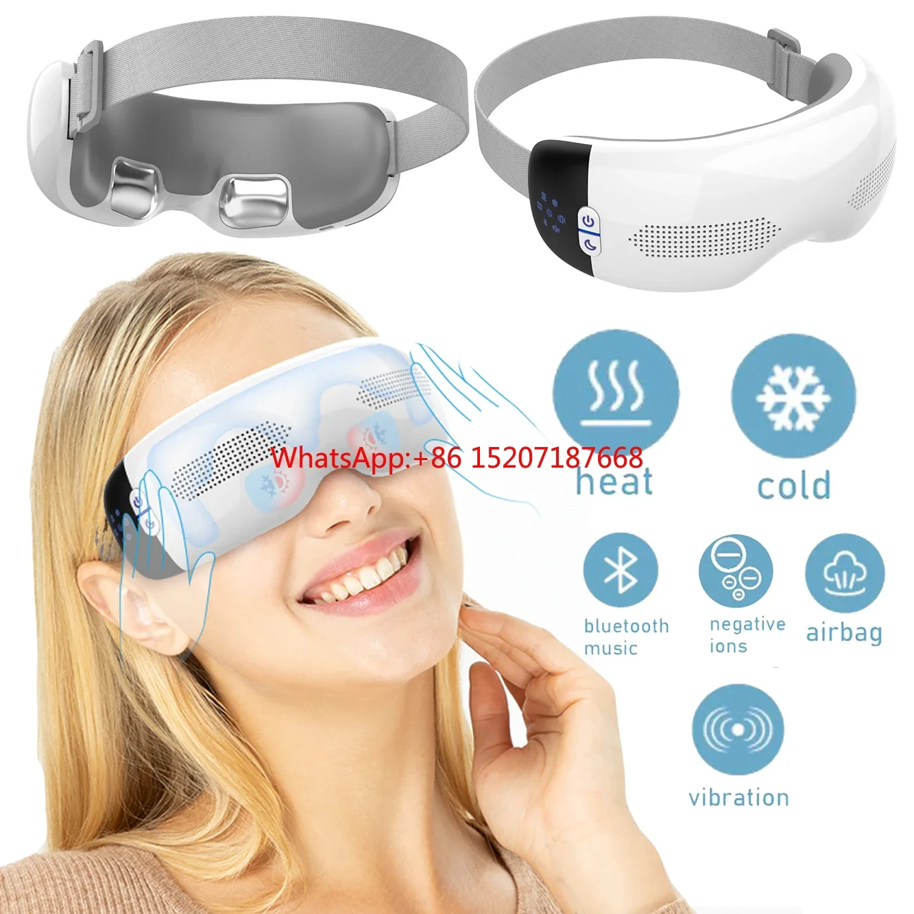 

New Portable Bluetooths Music Rechargeable Air Compression Cooling Eye Massager Mask Tool For Dark Circles