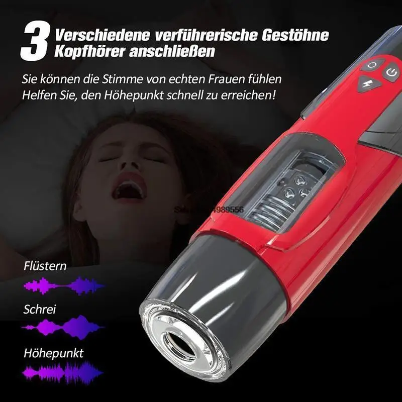 Best-sold Male Masturbator Men\'s Automatic Piston Electric Masturbator Vargina Blowjob sucking Machine Toys for Adult Man Pussy