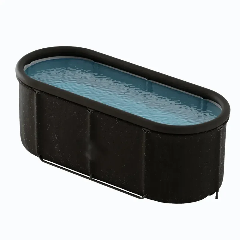 

Modern design oval PVC plug-in portable ice tank bath cooler compatible with outdoor use