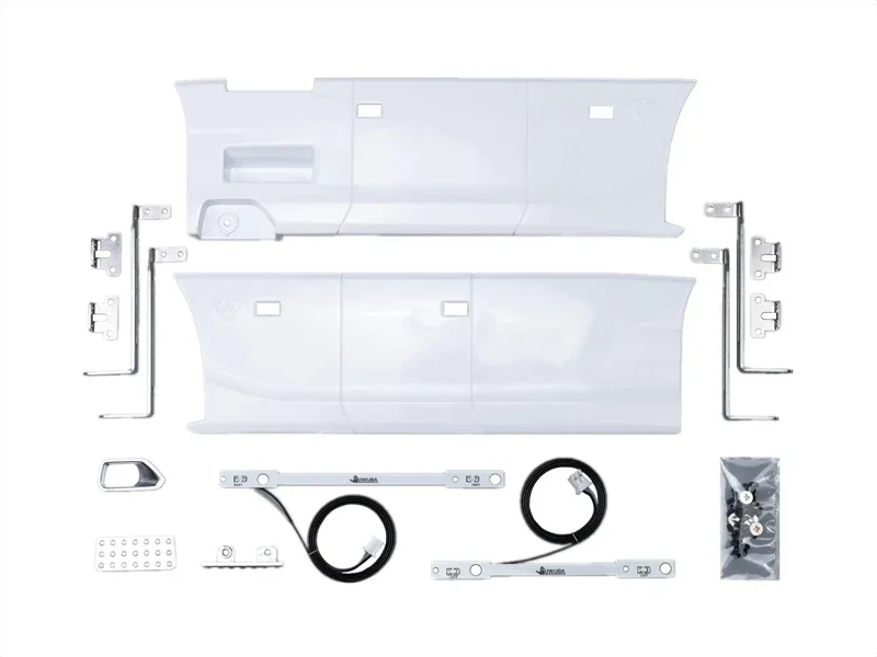 ABS Plastic 2-assige Gemodificeerde Zijplaat voor 1/14 Tamiya RC Truck Auto Scania 770S Diy Onderdelen speelgoed