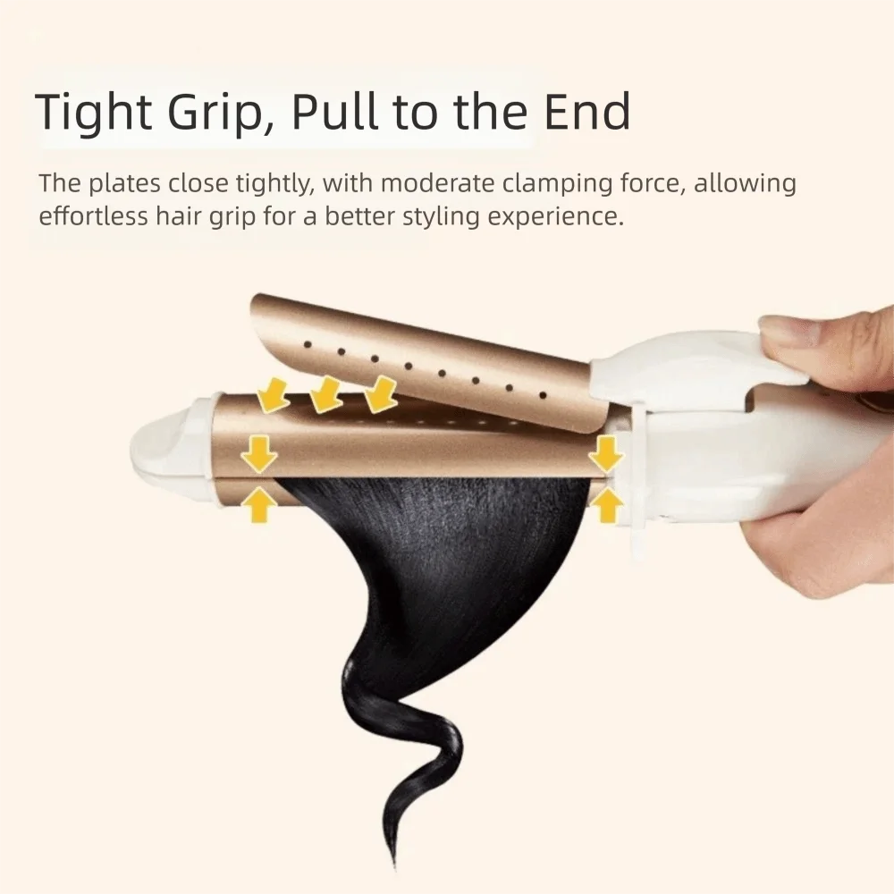 

Professional Ceramic Hair Curler Quick Heating Temperature Control Electric Curls Wand Portable Curling Iron Travel