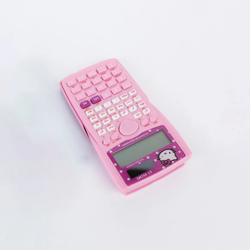 Sanrio Hello Kitty Scientific Calculator Solar Solar Dual Power Supply Calculator For Student Mathematics Dedicated Calculator