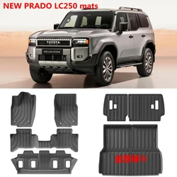 Use for 2024 new TOYOTA Prado LC250 car carpet LC250 Floor mat Full Set Trim to Prado LC250 waterproof floor mat LC250 trunk mat