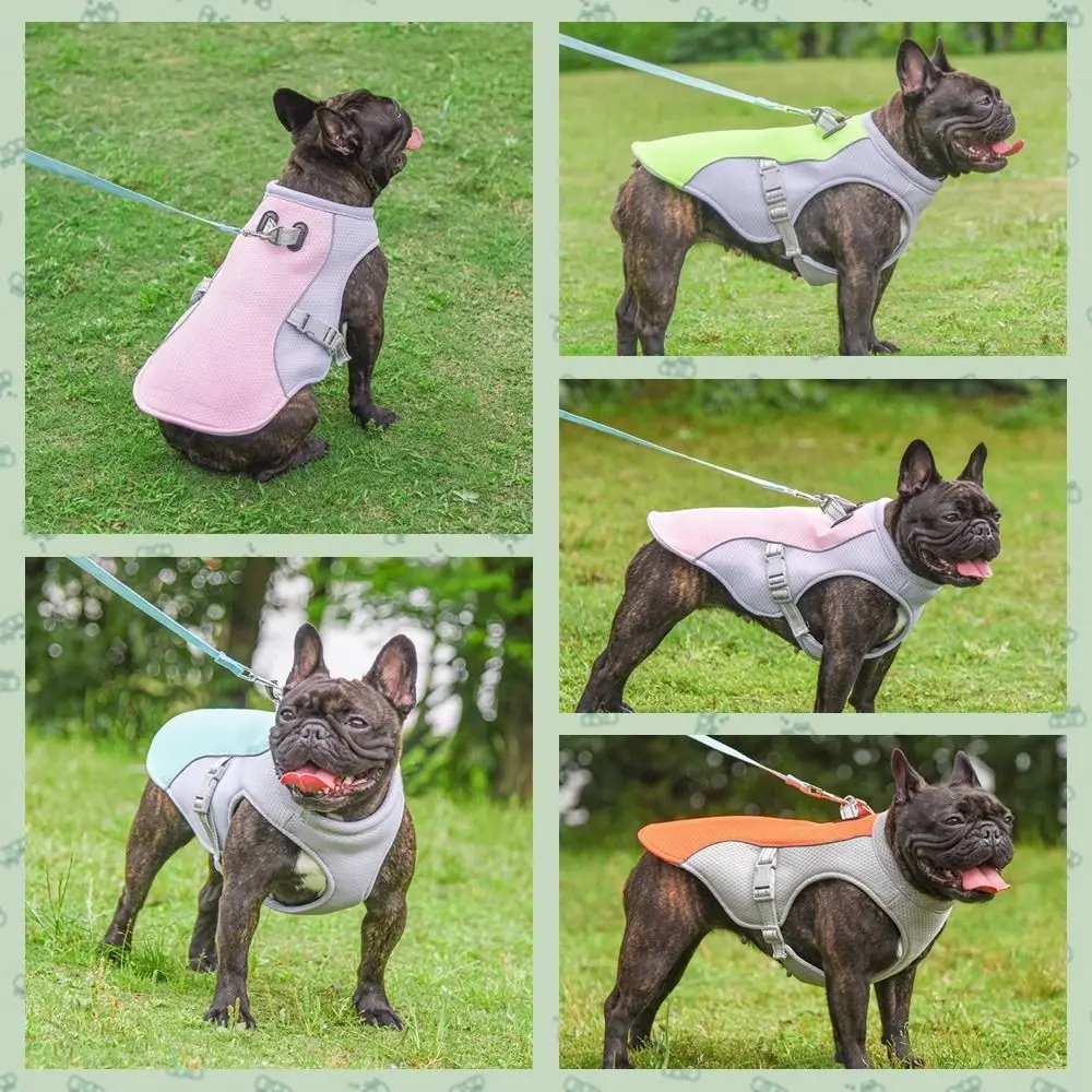 

Breathable Dog Cooling Vest with Belly Buckle Polyester Pet Clothes Reflective Puppy Jacket For Outdoors Walking