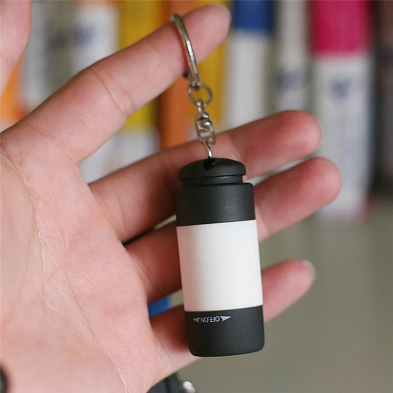 A44Z-Mini Keychain Flashlight, USB Torch Rechargeable Colorful Flashlight High-Powered Keychain Lamp, Multicolor