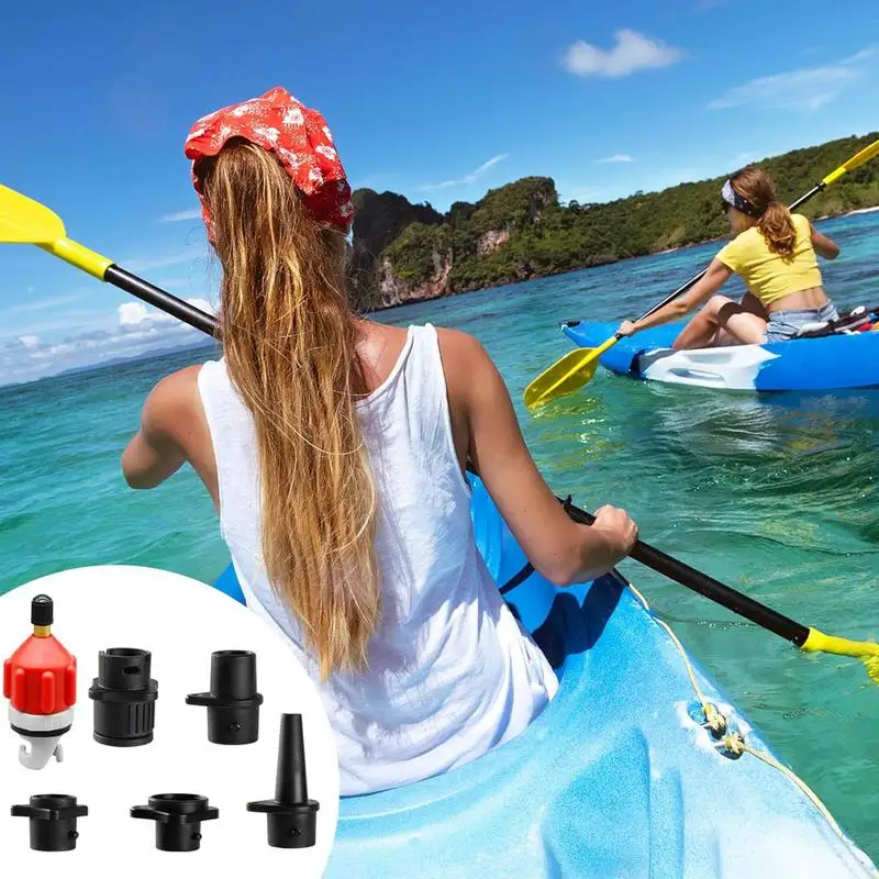 

Paddle Board Pump Adapter Air Pump Converter 9 Nozzles Included Pumping Head Connector For Inflatable Kayak Paddle Board