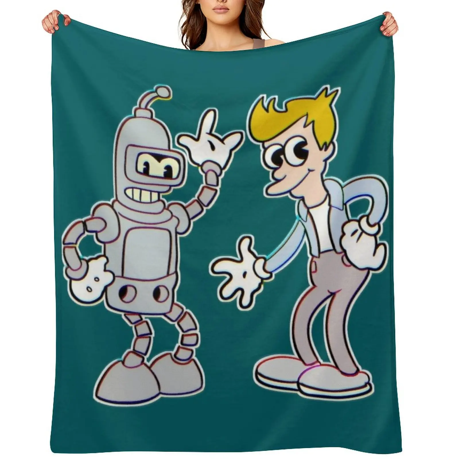 

BENDER AND FRY Throw Blanket Weighted Summer Beddings Multi-Purpose Heavy Blankets