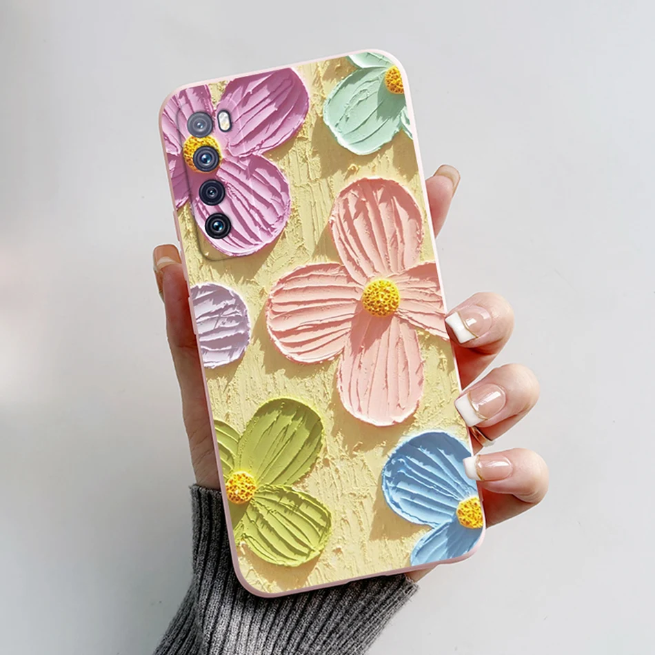 Funda de teléfono para Huawei Nova 7 Nova 7 SE Coque Nova7 7SE 5G JEF-NX9 CDY-NX9B lindo oso de dibujos animados Rana Funda trasera de silicona suave
