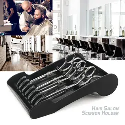 Barbershop Hair Salon Shear Holder Professional Black Hair Cutting Scissors Rack for Stylist Scissors Organizer Styling Tools