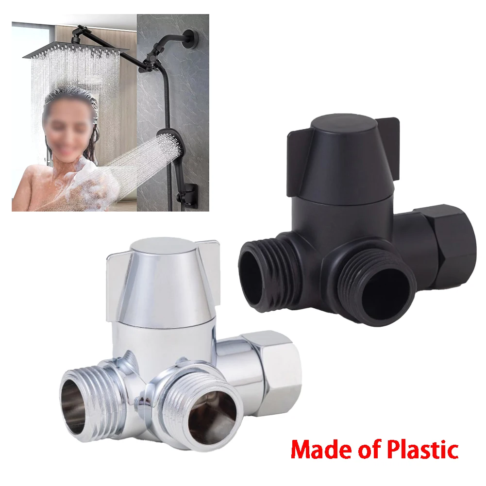 

3-Way G1/2 Outlet Shower Head Diverter Valve Plastic T-Adapter Shower Hose Tap Splitter 3 Mode Switch Adapter Home Accessories