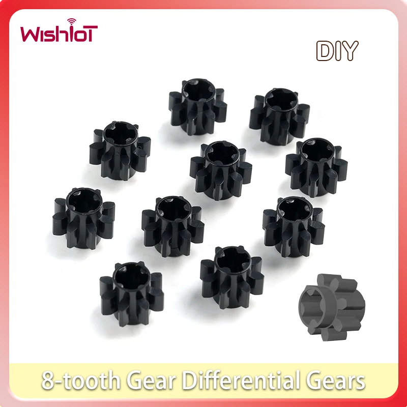 5PCS/10PCS New Version 8-tooth Gear Differential Gears Building Blocks MOC Technical Parts Compatible Bricks DIY Puzzle Toys