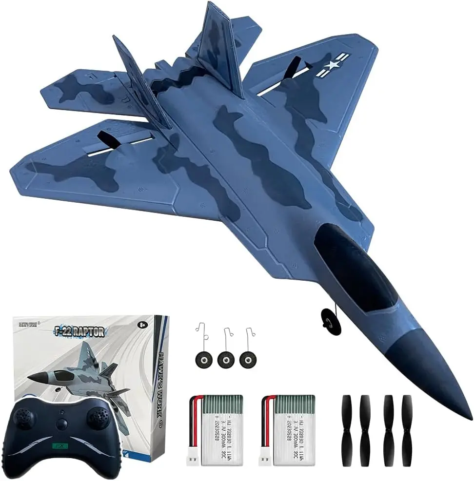 Suitable for Children and Beginners,2-CH F-22 RC Aeroplane 2.4 GHz RTY