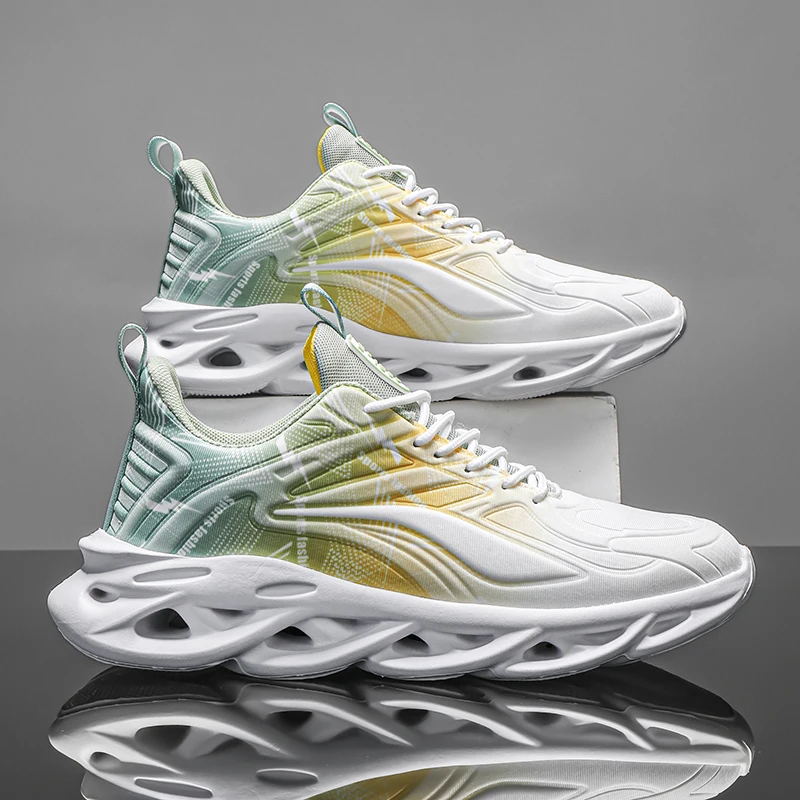 2025 أحذية رياضية للربيع والخريف أحذية رجالية للسفر والترفيه أحذية ركض شبكية قابلة للتنفس أحذية رجالي
