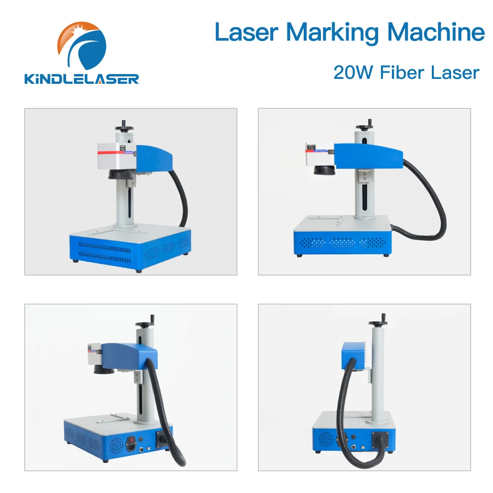 KINDLELASER เครื่องเลเซอร์ไฟเบอร์ 20W 30W 50W 1064nm สำหรับ DIY เครื่องหมายเครื่องประดับโลหะเซรามิค