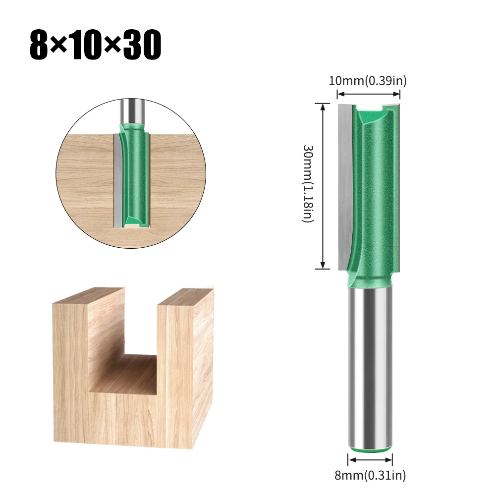 3mm-20mm Durchmesser 8mm Schaft Gerade Bit Wolfram Hartmetall Einzigen Doppel Flöte Router Bit Holz fräser Für Holz Werkzeug