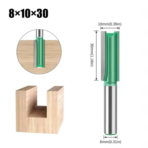 3mm-20mm Diameter 8mm Shank Straight Bit Tungsten Carbide Single Double Flute Router Bit Wood Milling Cutter For Woodwork Tool - Image 21