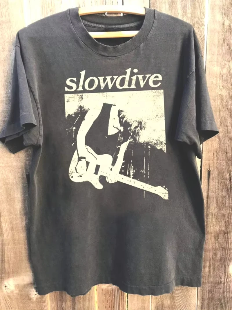 

Slowdive Vintage 90s Short Sleeve T-shirt Rock Band Gift for Fan Summer Men Women Retro Y2K Tee Comfortable Casual Streetwear