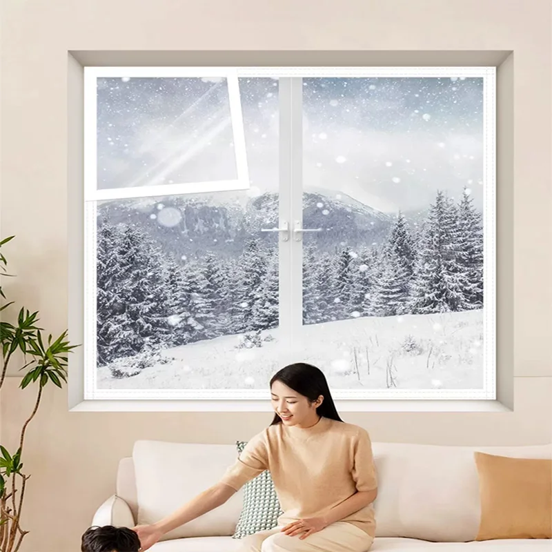 Household simple windproof warm curtain winter window leak seal window seal windproof cold protection cold and frost protection