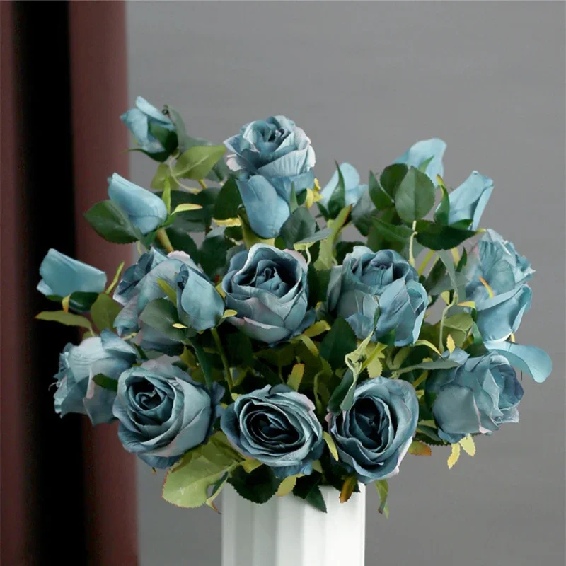 68CM Artificial Bulgarian Rose Home Vase Flower Arrangement Accessories Silk Flower Wedding Decoration