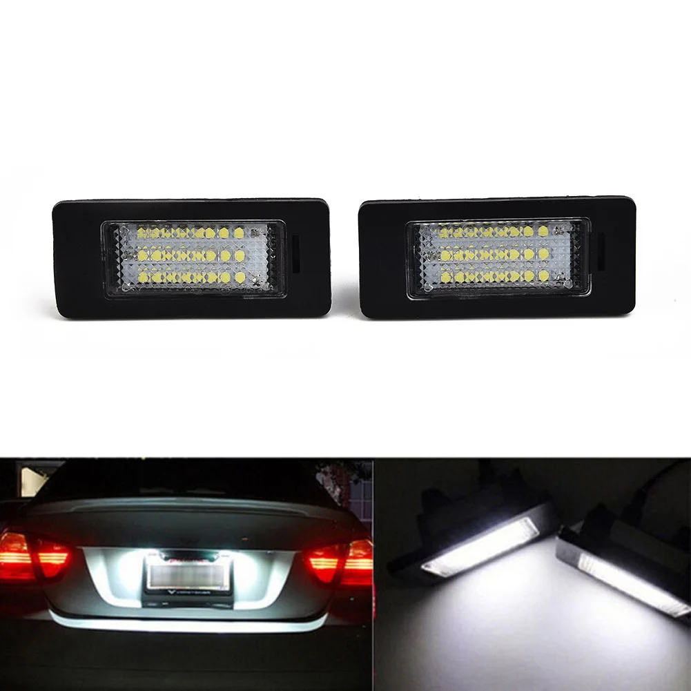 2pcs License Plate Number Lights For BMW E90 For M3 E92 E70 E60 E61 E93 24LED 6000-6500K White Lamp Panel Accessories