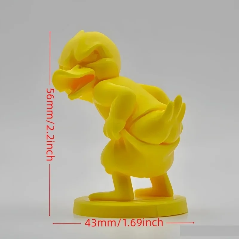 3D printed pants wearing irritable duck cute bookshelf fantasy ornament, multifunctional indoor and outdoor decoration