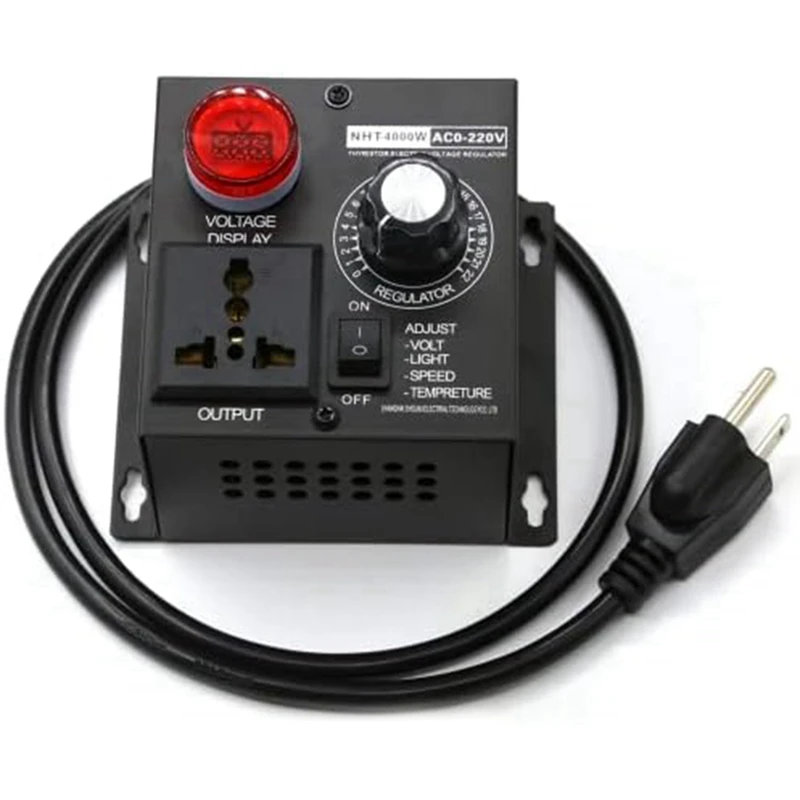 1 Pcs Variable Speed Controller Fan Speed Controller Motor Variable Voltage Regulator