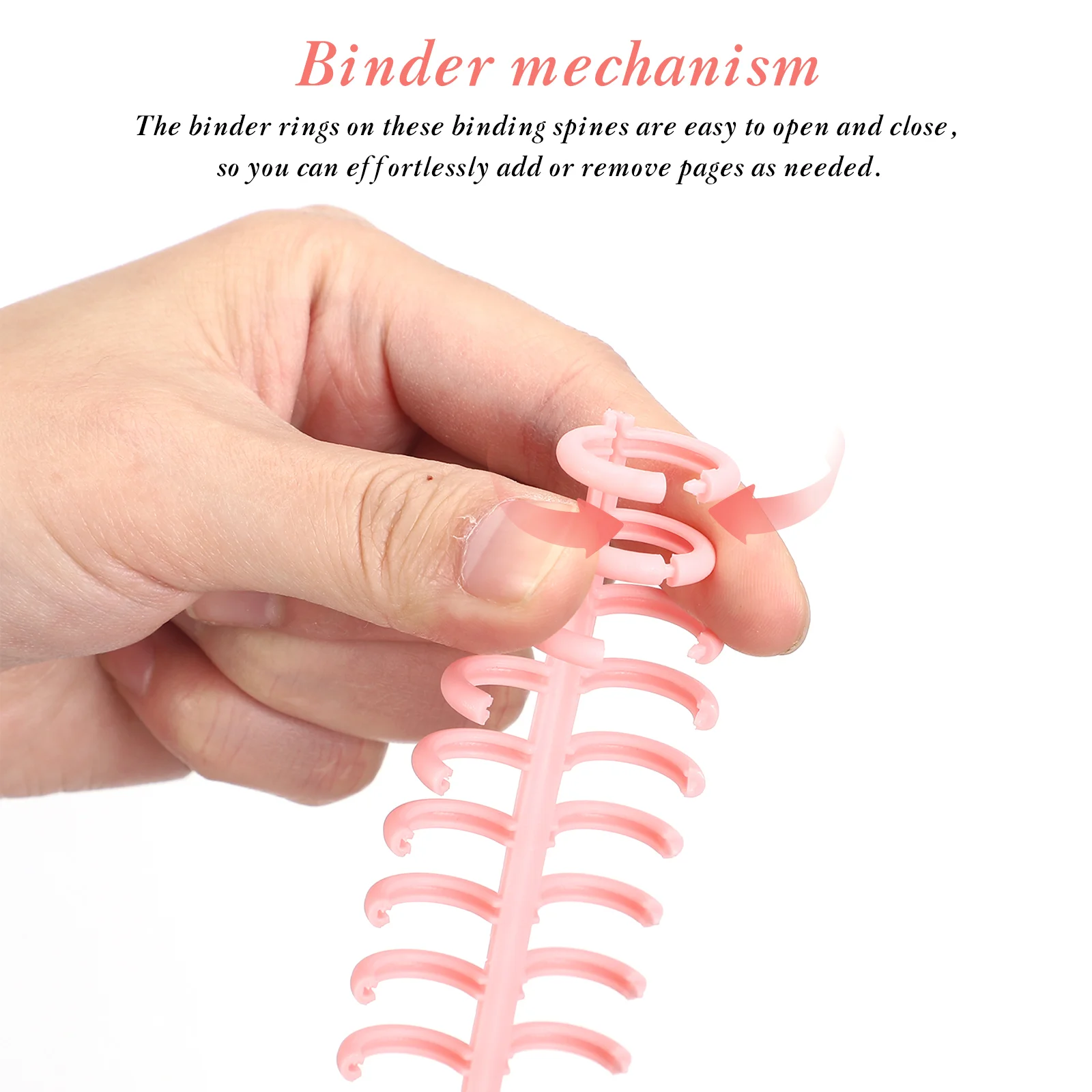 12 Pcs Plastic Binding Ring DIY Rings Binder Mechanism Replacement Kit Comb Spine Loose Leaf