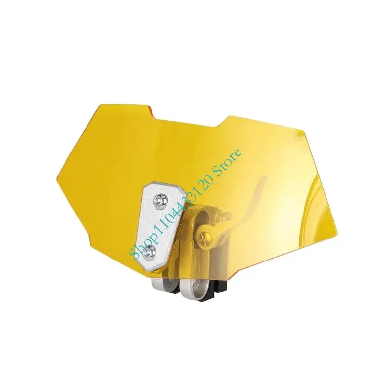 Motorcycle Windshield Extension with Adjustable and Height, Metal Clamp Wind Deflector Add-On for Custom Positioning