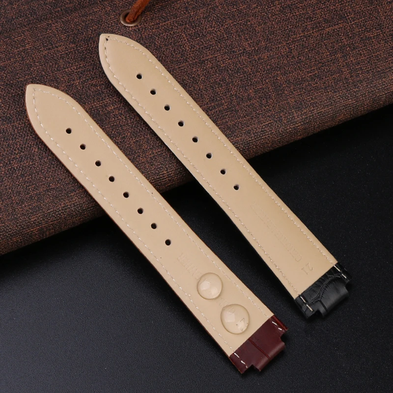 Cowhide watchband for LV watch Louis Vuitton tambour series strap men's and women's 21 * 12mm 18 *10mm Wristband Bracelet