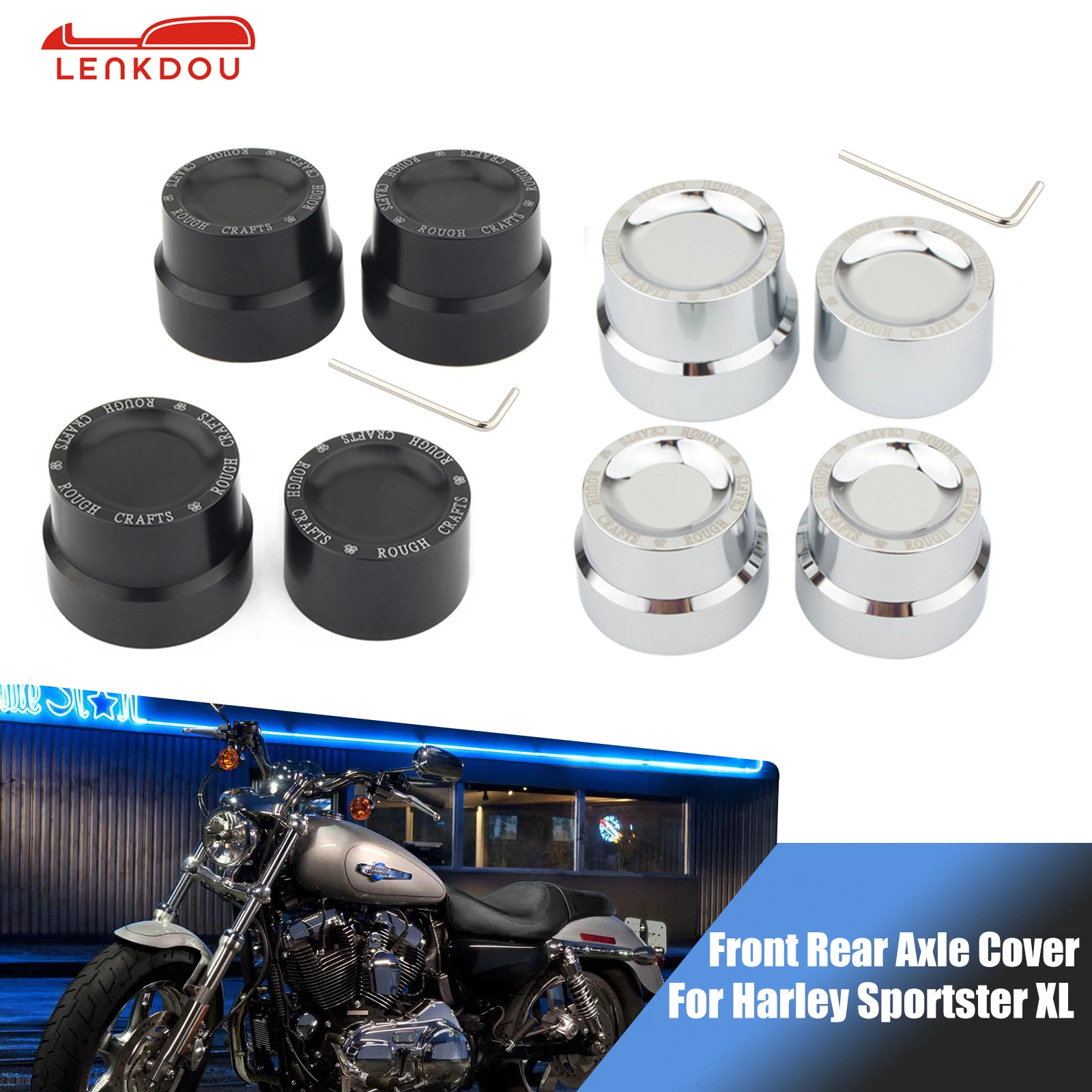 

Front Rear Axle Nut Covers Cap For Harley Sportster XL 1200 883 Touring Electra Glide Road King Softail Motorcycle Accessories