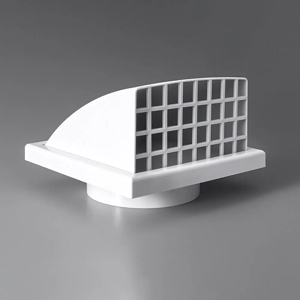 

ABS Material Exterior Wall Ventilation Grille Rainproof Design With Valve Exhaust Vent Cover Range Hood Duct Air Outlet