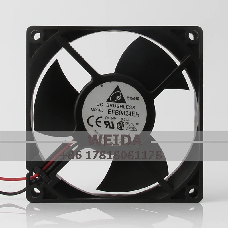 

EFB0824EH Case Cooling Fan for DELTA 80*80*25MM 8CM 24V 0.21A 8025 Double Ball Inverter High Airflow