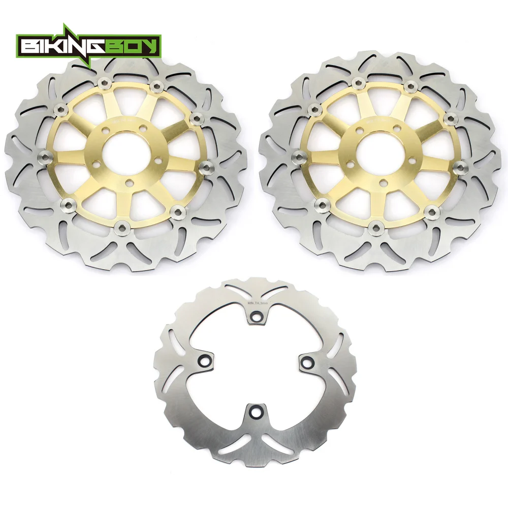 BIKINGBOY Front Rear Brake Discs Rotors ZR 550 Zephyr 90-01 ZZR 600 E 93-07 94 95 ZR 7 99-07 ZR7S 01-05 02 ZZ-R 400 93-01 04 05