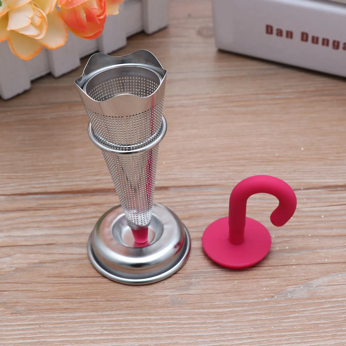 Premium Stainless Steel Tea Infuser Umbrella Design with Fine Mesh, Reusable & Non-Floating for Loose Leaf Tea
